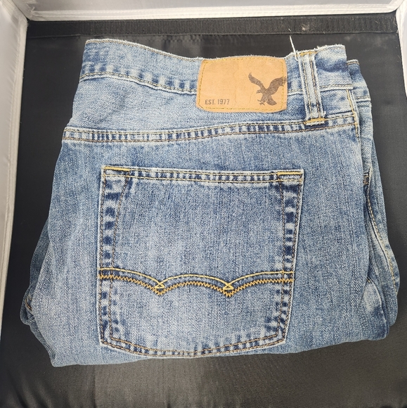 American Eagle Outfitters Other - American Eagle Men’s Distressed Boot Cut Blue Jeans 36x32